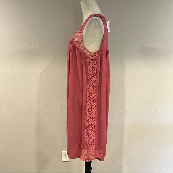 Bohemian a-line Sleeveless scoop neck mini dress with lace details - Picture 6 of 15